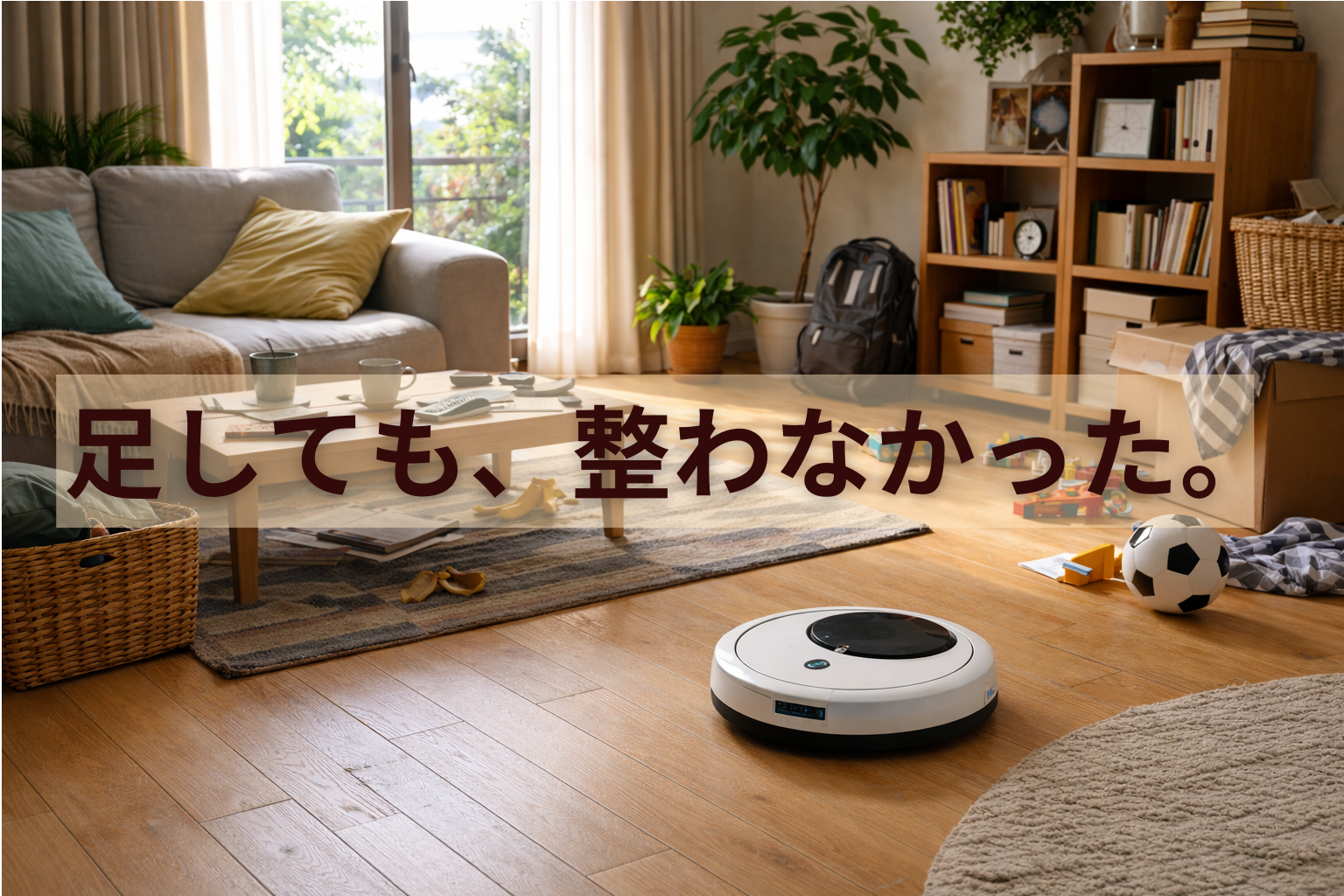 収納を増やしても、床は空かなかった。