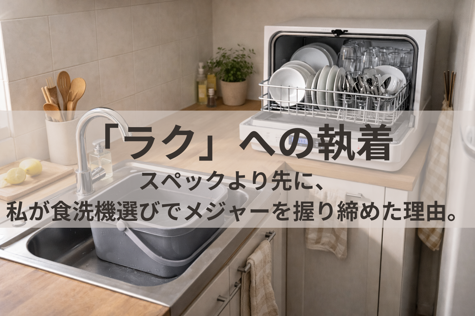 洗い物から解放されたい。食洗機を選ぶとき、私が一番大事にした「泥臭い」ポイントと、手に入れた自由