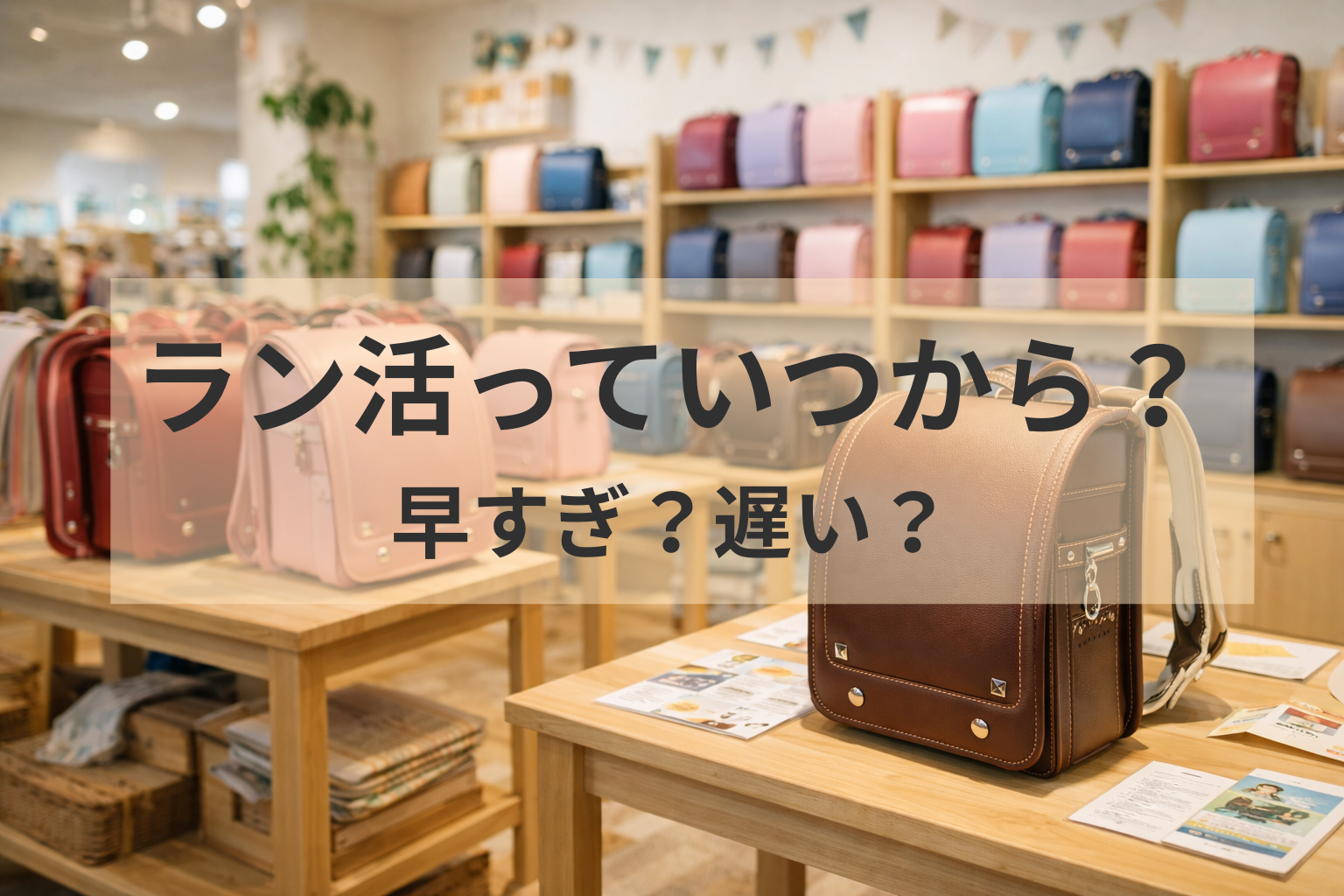 ラン活はいつから始める？3月に動いて感じたリアル