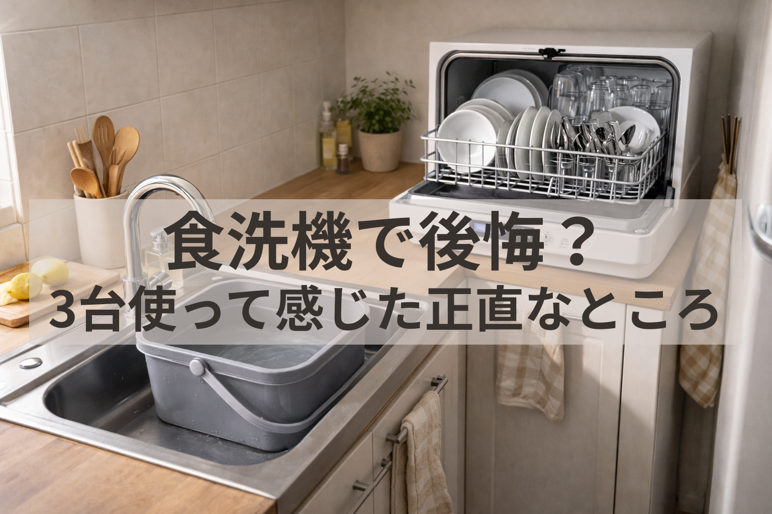 食洗機で後悔する人もいる？3台使って感じた正直なレビュー