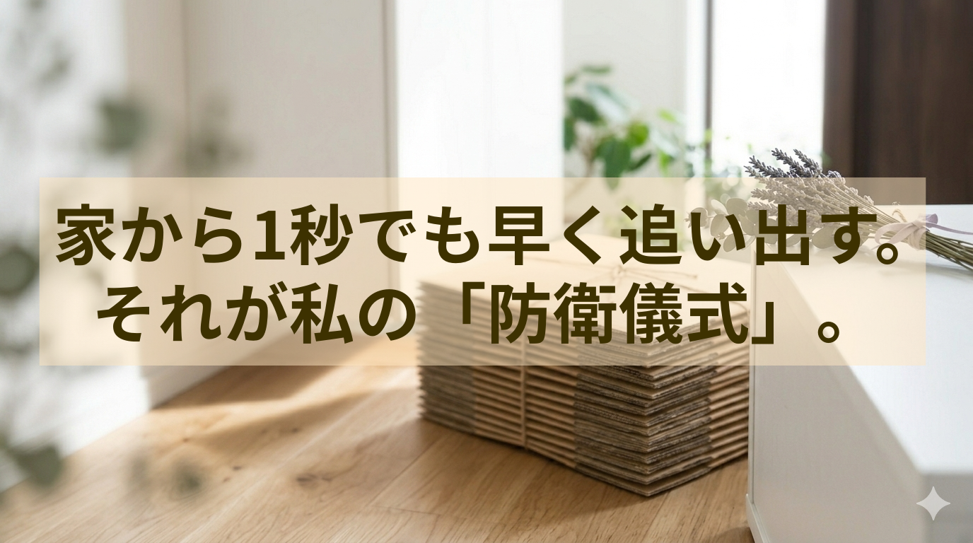 家の中に「奴らのホテル」は作らせない。段ボールを最短ルートで追い出す、私の必死すぎる日常