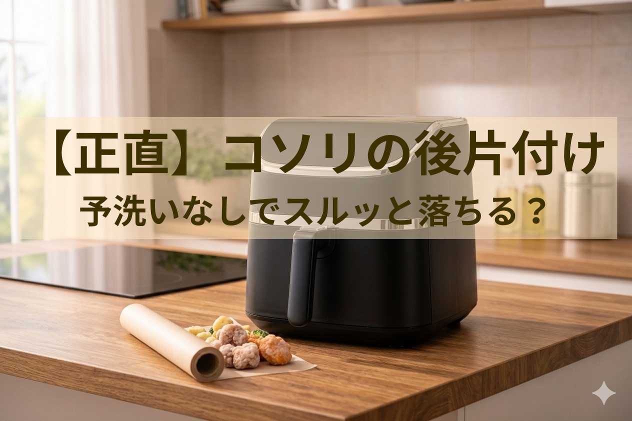 【COSORIお手入れ】コソリのバスケット、洗うのは面倒？予洗いなしで「スルッと落ちる」リアルをぶっちゃけ