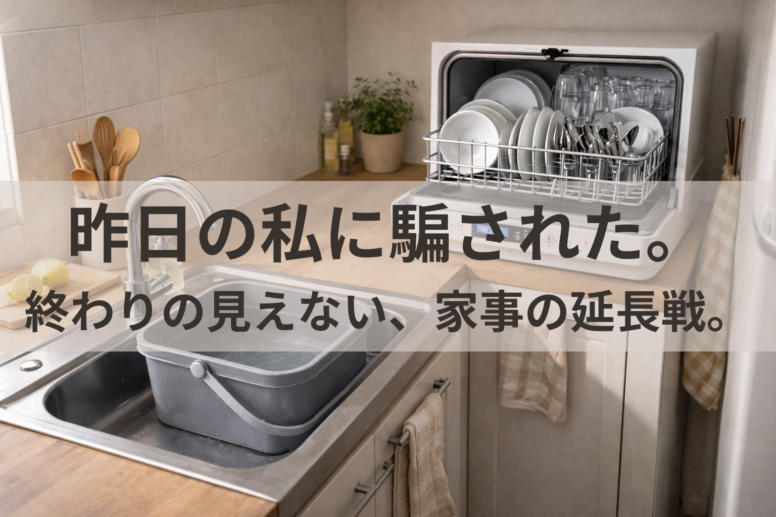 【朝の絶望】食洗機のスイッチは「ゴール」じゃなかった。夜の自分に裏切られる、家事の二段構えの罠