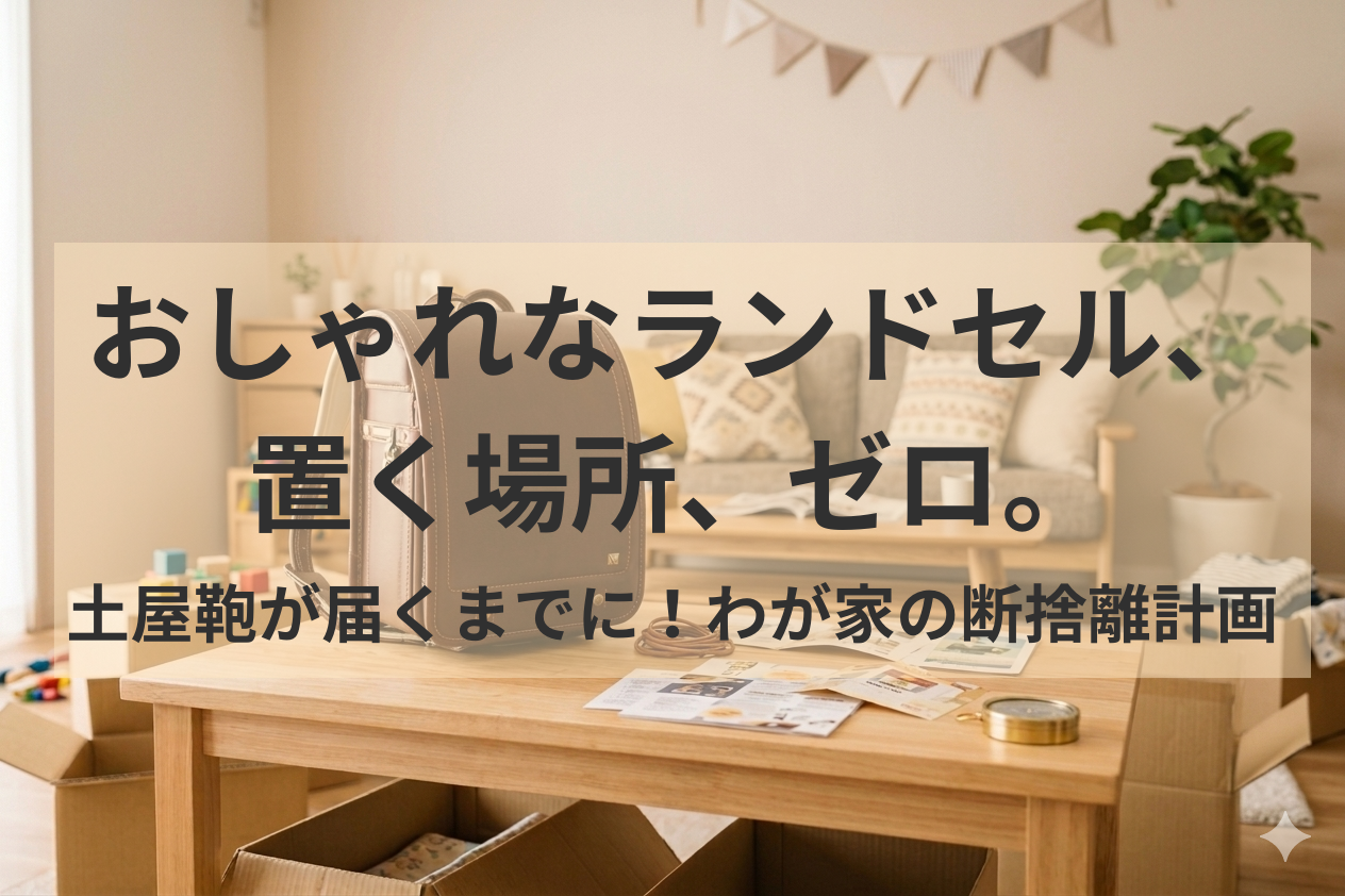 「土屋鞄が来るのに、置く場所がない！おしゃれなランドセルを迎えるための余白作り」