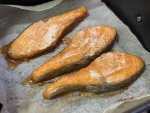 コソリで冷凍鮭を焼いた画像